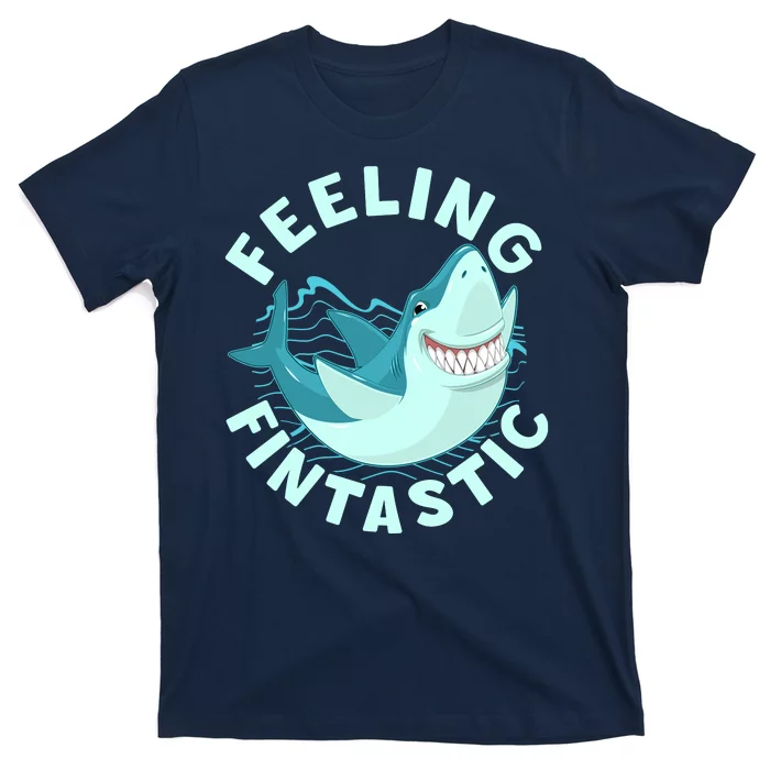 Funny Shark Feeling Fintastic Shark Week Fan T-Shirt