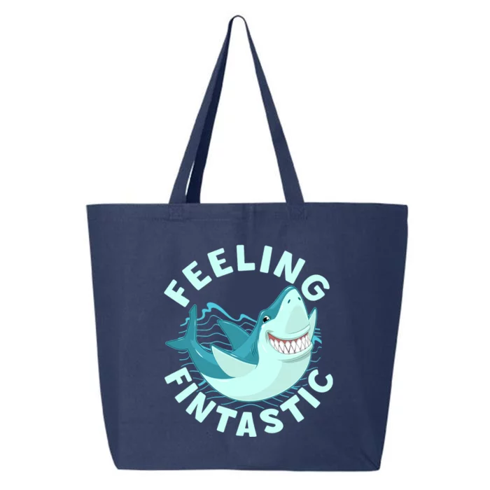 Funny Shark Feeling Fintastic Shark Week Fan 25L Jumbo Tote