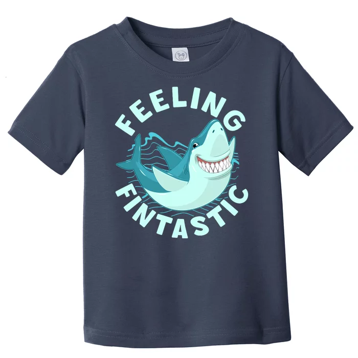 Funny Shark Feeling Fintastic Shark Week Fan Toddler T-Shirt