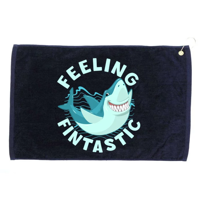 Funny Shark Feeling Fintastic Shark Week Fan Grommeted Golf Towel