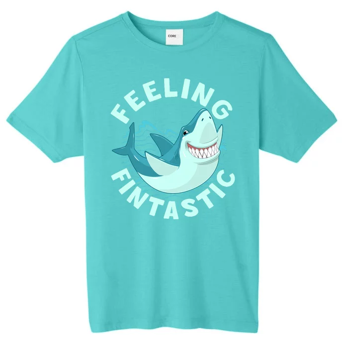 Funny Shark Feeling Fintastic Shark Week Fan ChromaSoft Performance T-Shirt