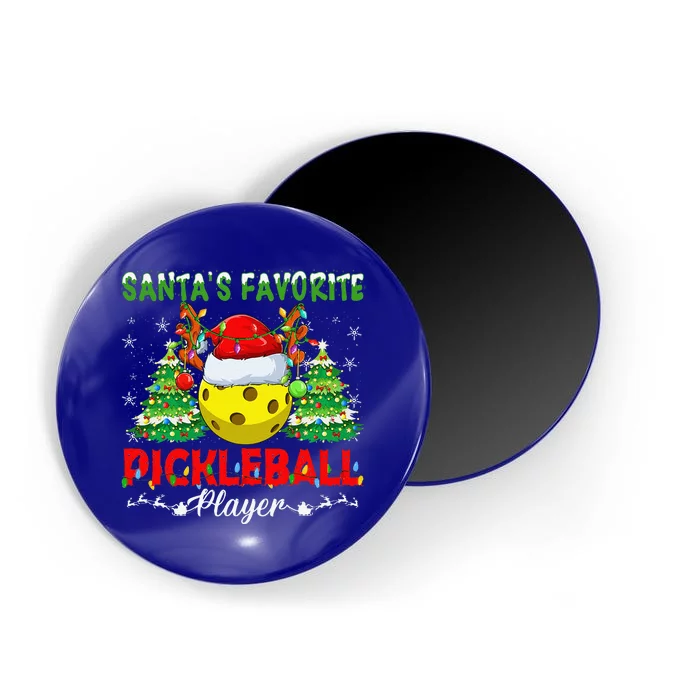 Funny Santas Favorite Pickleball Player Christmas Pajama Magnet