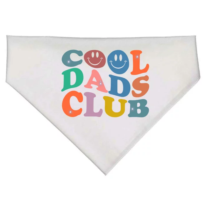 Funny Smile FatherS Day Gift Groovy Cool Dads Club USA-Made Doggie Bandana