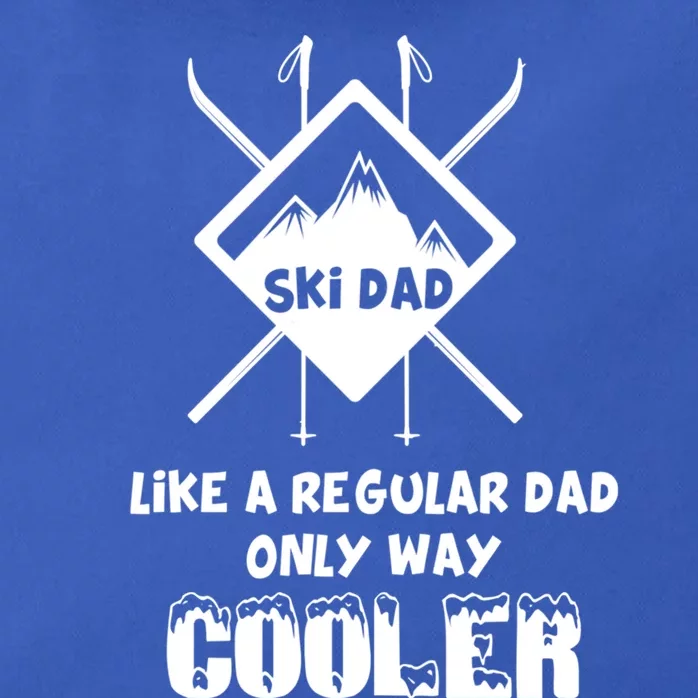 Funny Skiing Father Ski Dad Gift Zip Tote Bag