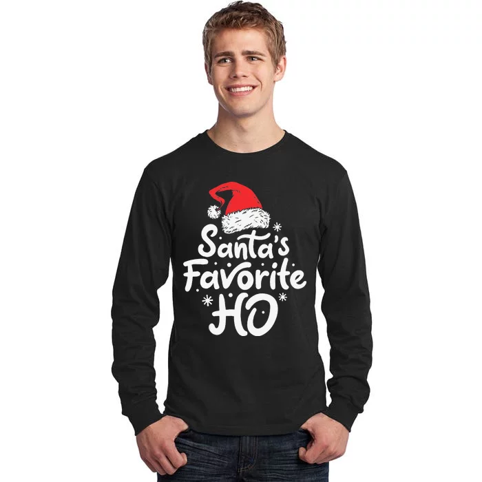 Funny SantaS Favorite Ho Funny Christmas Xmas Santa Hat Tall Long Sleeve T-Shirt