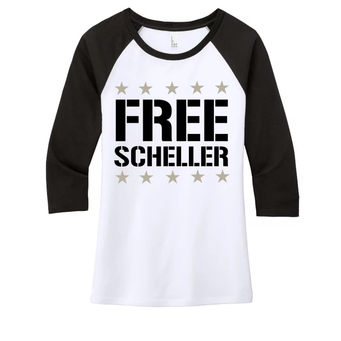 Free Scheller Women's Tri-Blend 3/4-Sleeve Raglan Shirt