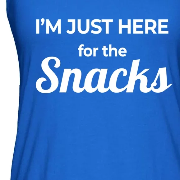 Funny Sarcastic Foodie Gift I'm Just Here For The Snacks Cute Gift Ladies Essential Flowy Tank