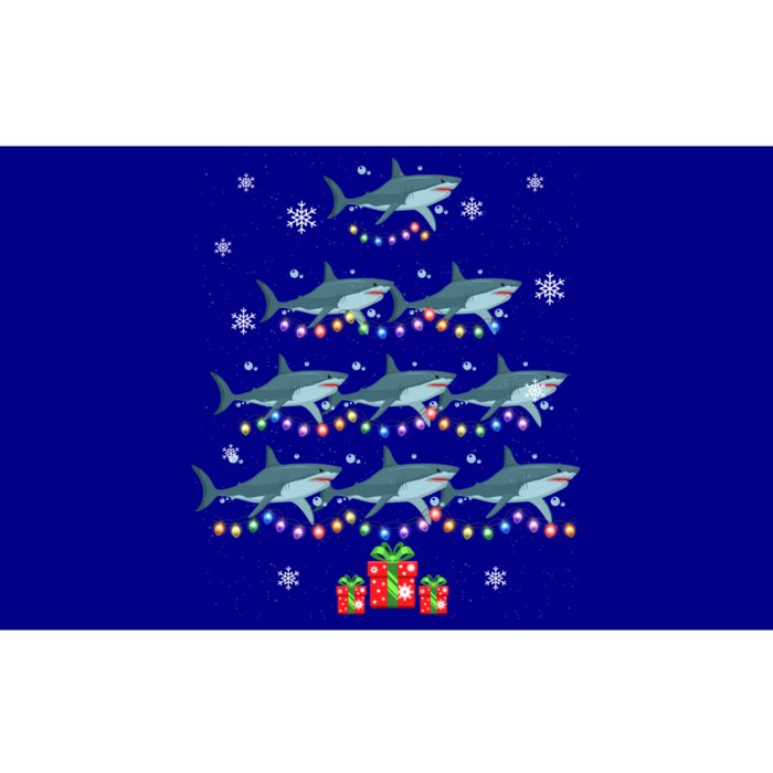 Funny Shark Fish Xmas Lighting Tree Santa Shark Christmas Meaningful Gift Bumper Sticker