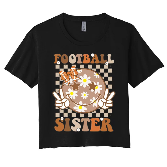 Football Sister For Sport Lover Women's Crop Top Tee