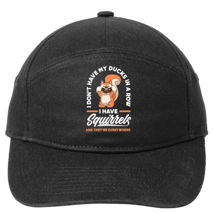 Funny Squirrel 7-Panel Snapback Hat