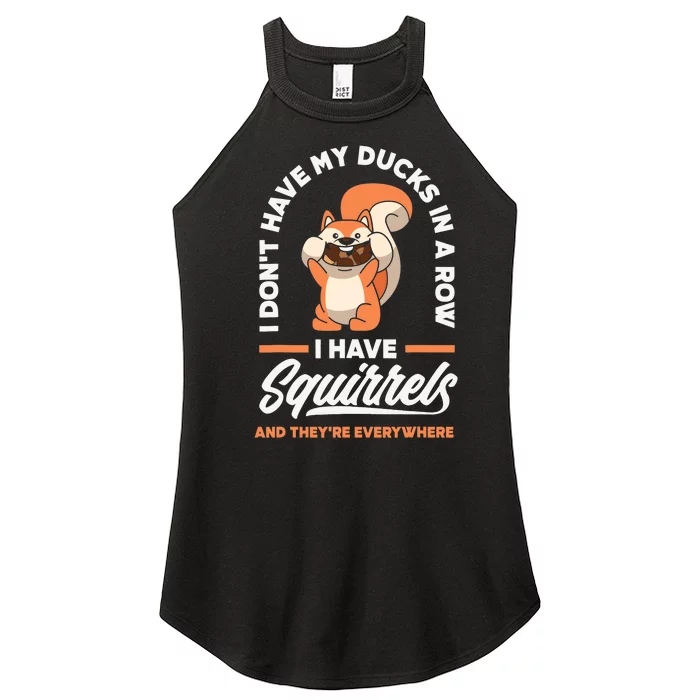 Funny Squirrel Women’s Perfect Tri Rocker Tank