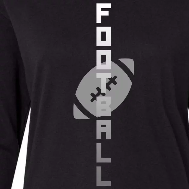 Football Sports Fan Logo Womens Cotton Relaxed Long Sleeve T-Shirt