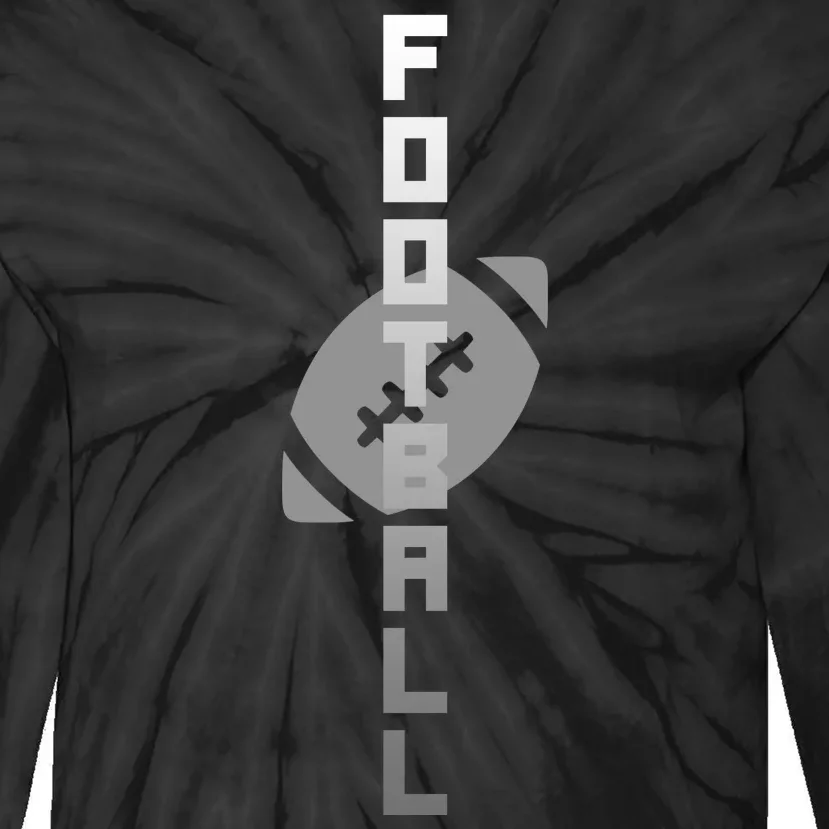 Football Sports Fan Logo Tie-Dye Long Sleeve Shirt