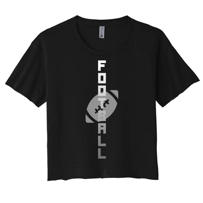 Football Sports Fan Logo Women's Crop Top Tee