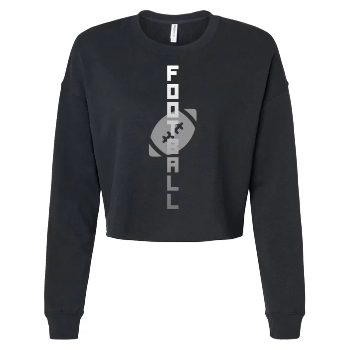 Football Sports Fan Logo Cropped Pullover Crew