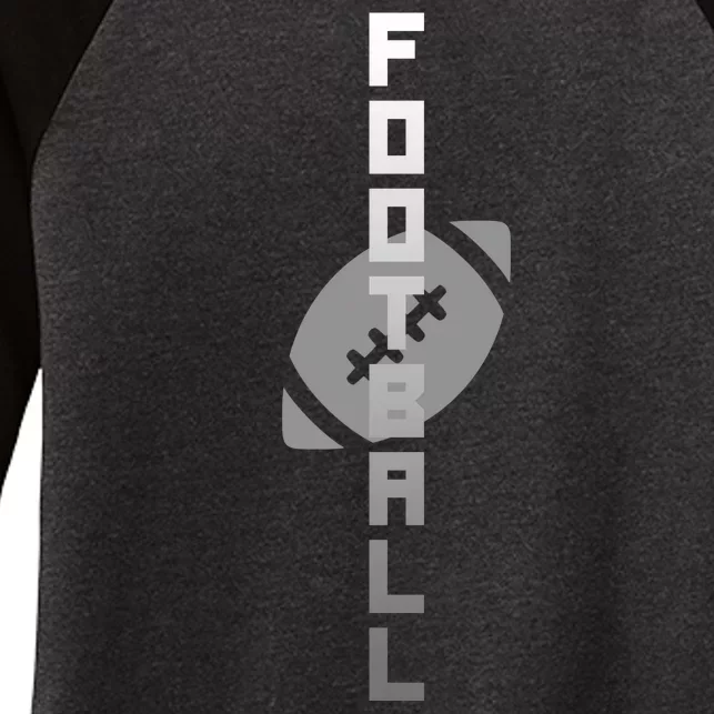 Football Sports Fan Logo Women's Tri-Blend 3/4-Sleeve Raglan Shirt