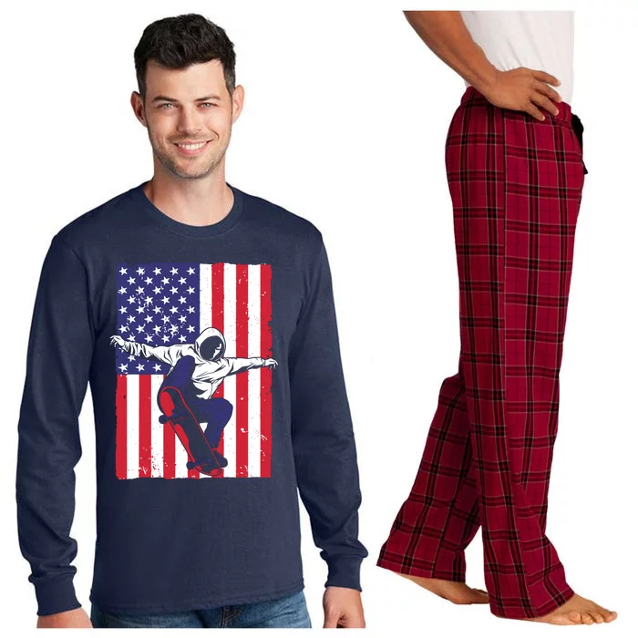 Funny Skateboarding For Skateboarding Skateboarder Long Sleeve Pajama Set