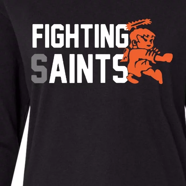 Fighting Saints Womens Cotton Relaxed Long Sleeve T-Shirt