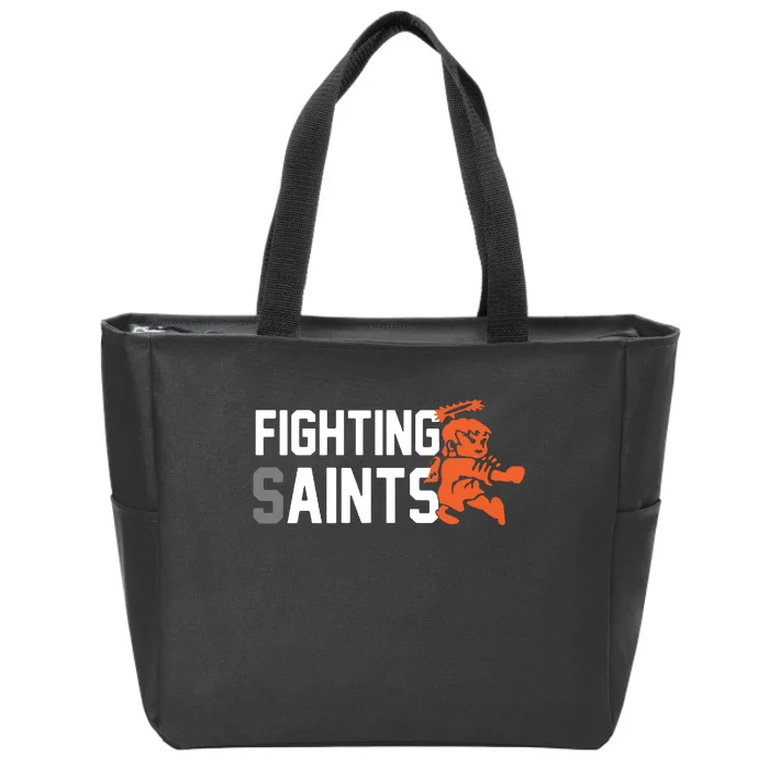 Fighting Saints Zip Tote Bag