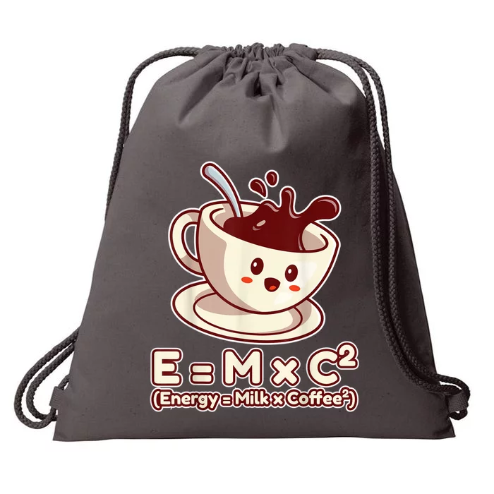 Funny Science Formula E=MC2 Energy Milk Coffee Kawaii Drawstring Bag