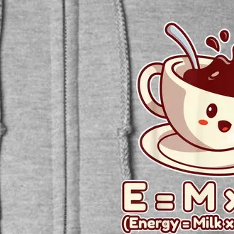 Funny Science Formula E=MC2 Energy Milk Coffee Kawaii Full Zip Hoodie