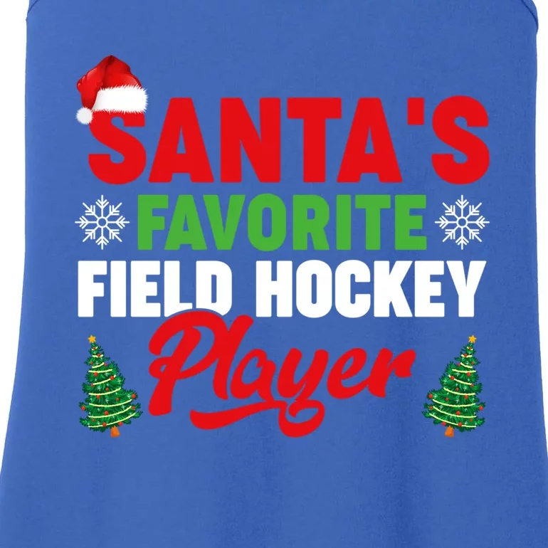 Funny Santas Favorite Field Hockey Player Christmas Funny Gift Ladies Essential Tank