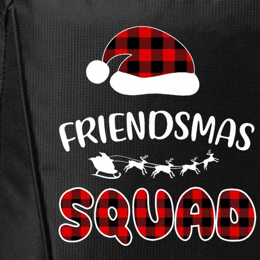 Friendsmas Squad Funny Xmas Light Family Matching Pajamas City Backpack