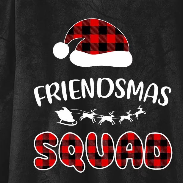 Friendsmas Squad Funny Xmas Light Family Matching Pajamas Hooded Wearable Blanket