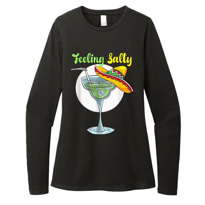 Feeling Salty Funny Margarita Drinking Mexican Cinco De Mayo Womens CVC Long Sleeve Shirt