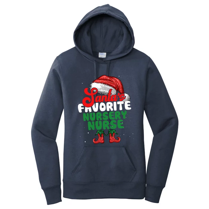 Funny Santas Favorite Nursery Nurse Christmas Gift Women's Pullover Hoodie