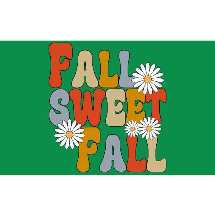 Fall Sweet Fall Retro Flower Bumper Sticker