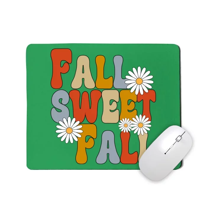 Fall Sweet Fall Retro Flower Mousepad