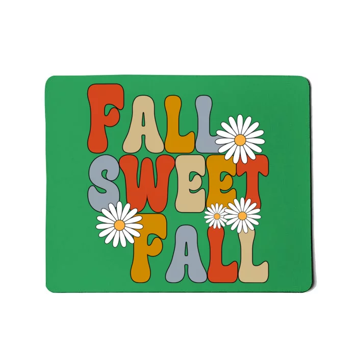 Fall Sweet Fall Retro Flower Mousepad