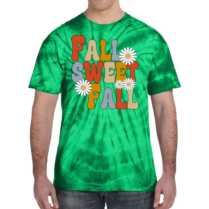 Fall Sweet Fall Retro Flower Tie-Dye T-Shirt