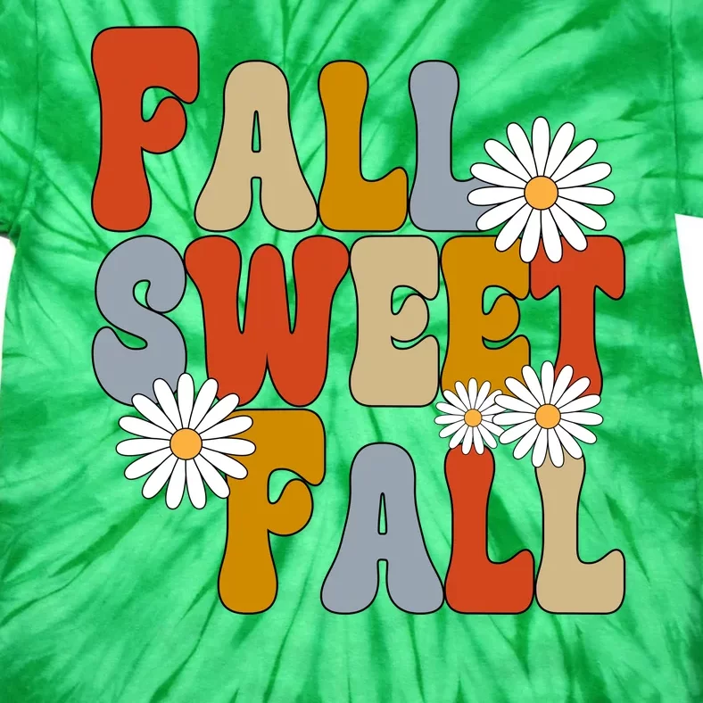 Fall Sweet Fall Retro Flower Tie-Dye T-Shirt