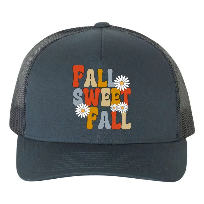 Fall Sweet Fall Retro Flower Yupoong Adult 5-Panel Trucker Hat