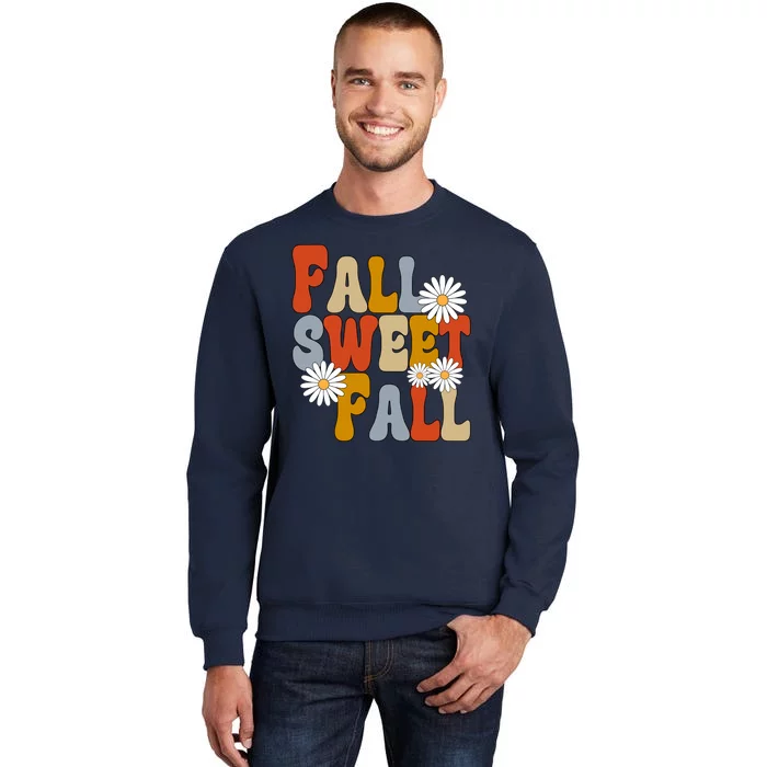 Fall Sweet Fall Retro Flower Tall Sweatshirt