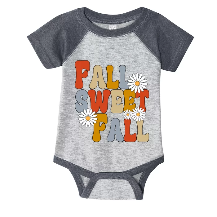 Fall Sweet Fall Retro Flower Infant Baby Jersey Bodysuit