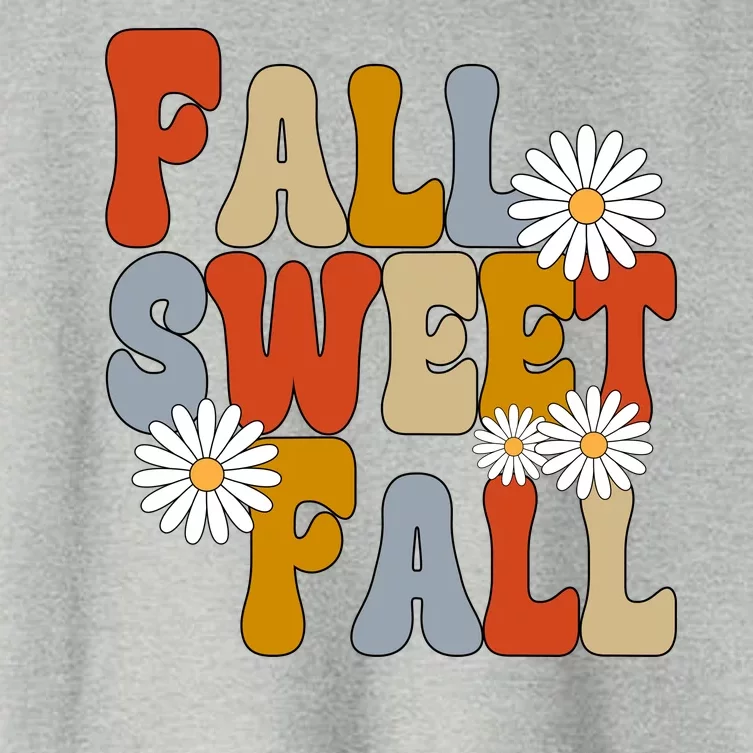 Fall Sweet Fall Retro Flower Women's Crop Top Tee