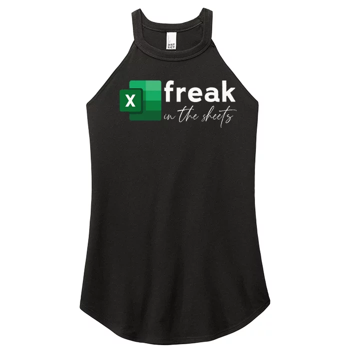 Funny Spreadsheet Freak In The Sheets Accountant Women’s Perfect Tri Rocker Tank