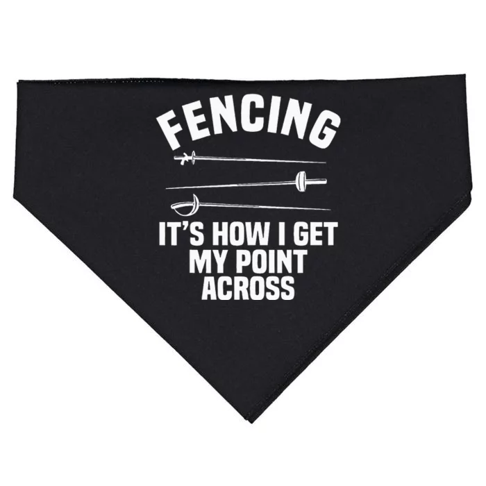 Fencing Sport Fence Foil Epee Sabre Sword Fencer USA-Made Doggie Bandana