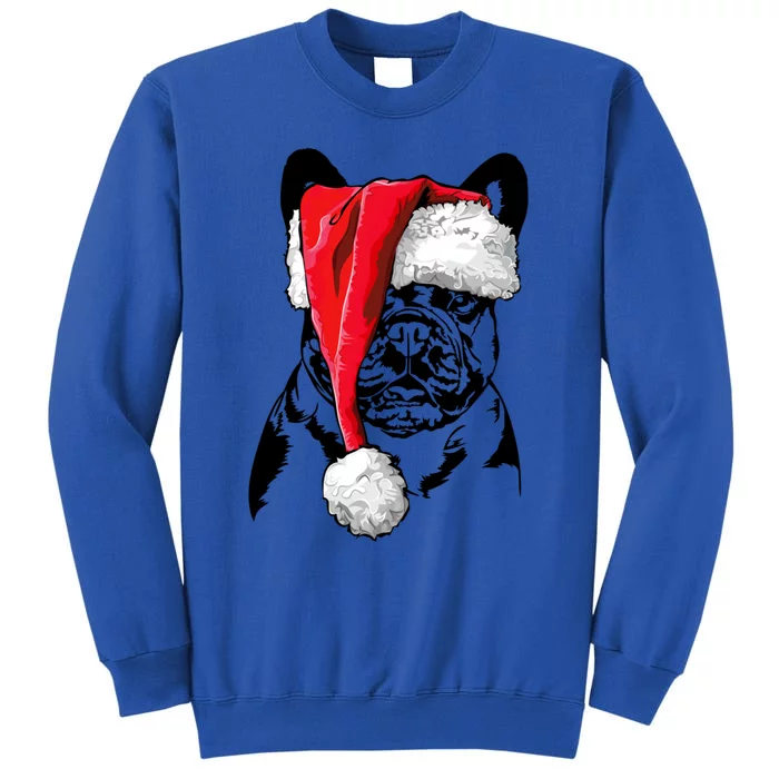 Funny Santa French Bulldog Christmas Dog Frenchie Mom Dog Great Gift Tall Sweatshirt