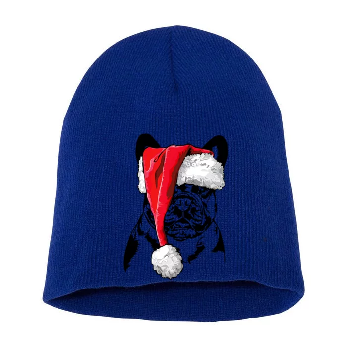 Funny Santa French Bulldog Christmas Dog Frenchie Mom Dog Great Gift Short Acrylic Beanie