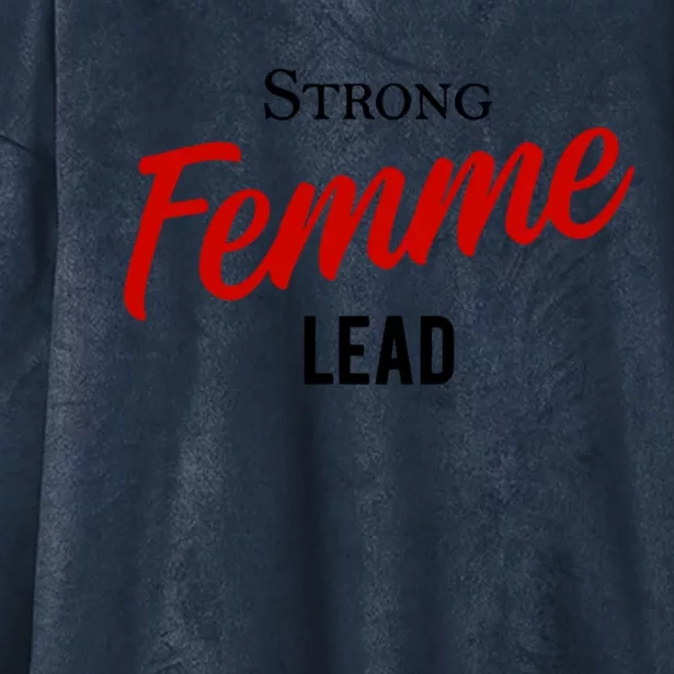 Funny Strong Femme Lead Hooded Wearable Blanket