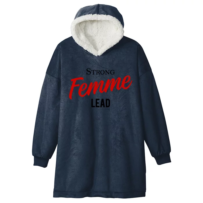 Funny Strong Femme Lead Hooded Wearable Blanket