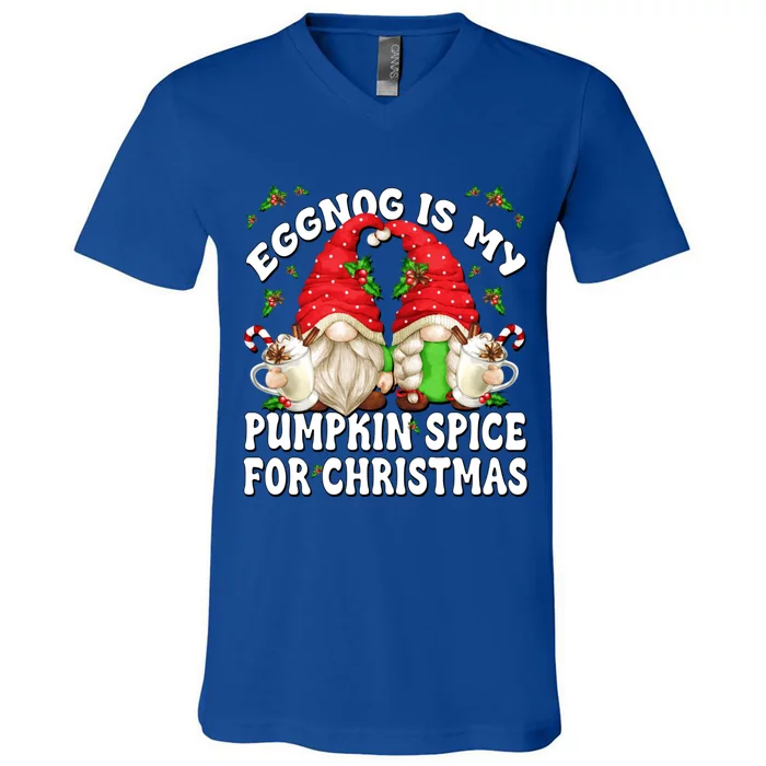 Funny Saying For Pumpkin Spice Lover Cute Christmas Gnome Gift V-Neck T-Shirt