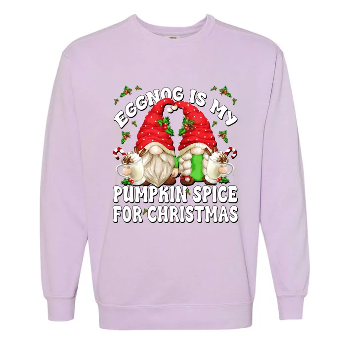 Funny Saying For Pumpkin Spice Lover Cute Christmas Gnome Gift Garment-Dyed Sweatshirt