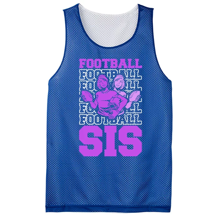 Football Sis Footballer Player American Football Sister Gift Mesh Reversible Basketball Jersey Tank