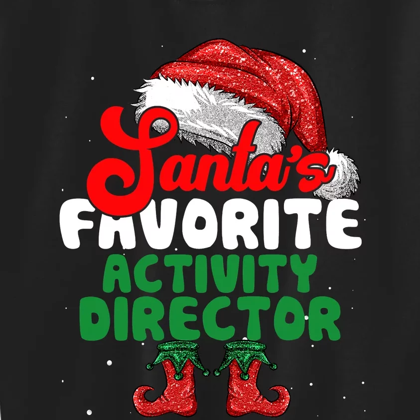 Funny Santa's Favorite Activity Director Christmas Kids Sweatshirt