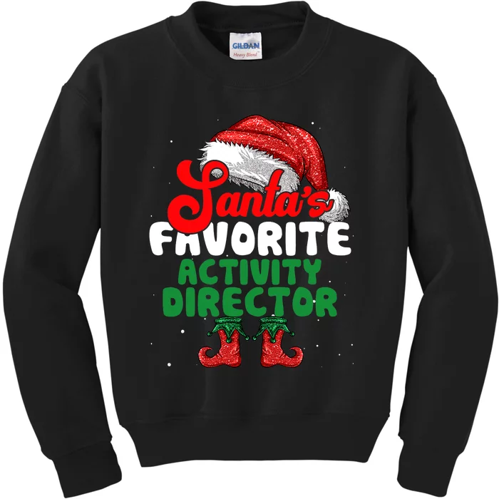 Funny Santa's Favorite Activity Director Christmas Kids Sweatshirt